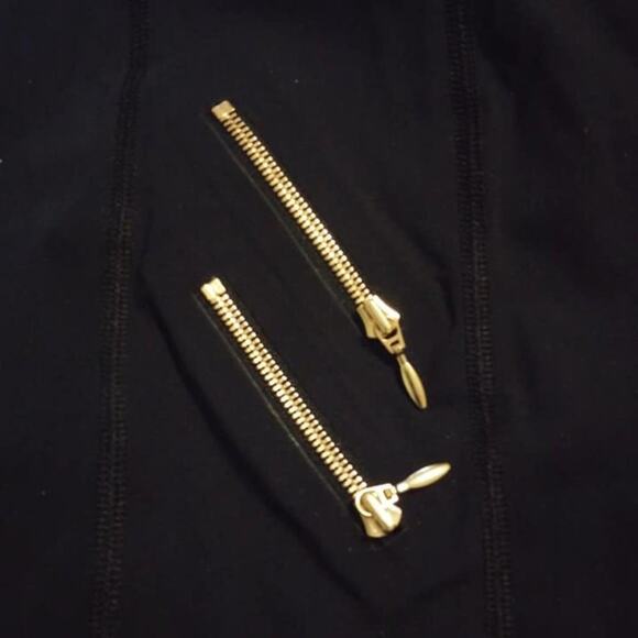 FIERCE + REGAL Black The Zippered Leggings SZ 6 - Picture 8 of 9